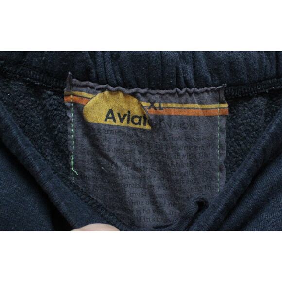 Aviator Nation Black Diagonal Cross Stripe Rainbow Sweatpants Size XL - Picture 3 of 4